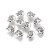 PRM653 Przekładka metalowa ozdobna kotek 8,5x8,5mm 5szt stare srebro