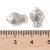 PRM653 Przekładka metalowa ozdobna ryba rybka 8x11,5mm 5szt stare srebro