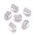 PRM660 Przekładka metalowa ozdobna 10x13mm 5szt stare srebro