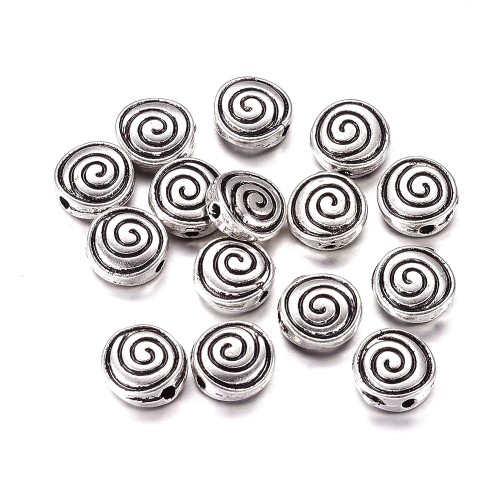 PRM660 Przekładka metalowa ozdobna 8mm 5szt stare srebro