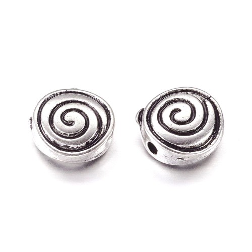 PRM660 Przekładka metalowa ozdobna 8mm 5szt stare srebro