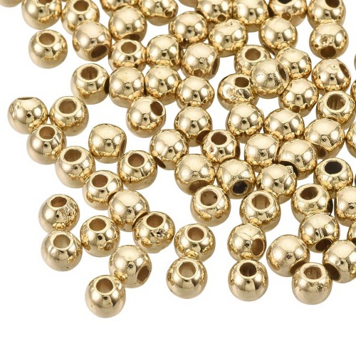 CCB53 Koraliki akrylowe przekładki 3x2,5mm 20g złote