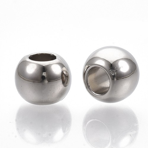 CCB54 Koraliki akrylowe przekładki 12x9,5mm 50szt srebrne