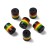 RES08 Koraliki z żywicy walec 9,5x8mm 10szt Jamaica Reggae