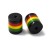 RES08 Koraliki z żywicy walec 9,5x8mm 10szt Jamaica Reggae