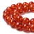 CRA164 Koraliki szklane crackle spękane 8mm sznur 100szt c.pomarańczowe