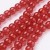CRA172 Koraliki szklane crackle spękane 10mm sznur 85szt czerwone