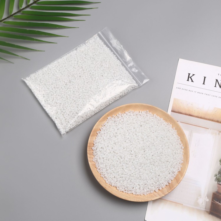 RA525 Koraliki szklane drobne seeds 8/0 okrągłe rokail 3mm 20g białe perłowe
