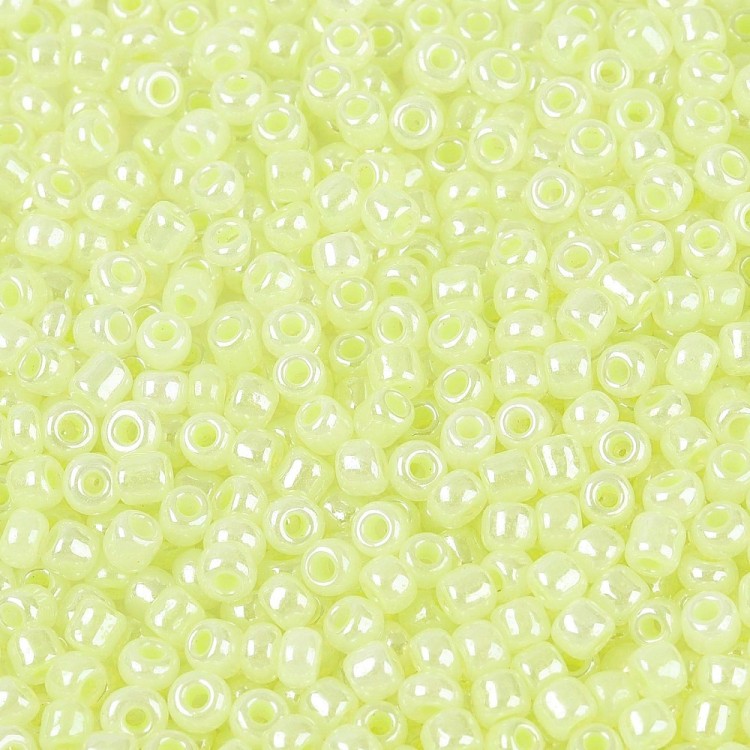 RA529 Koraliki szklane drobne seeds 8/0 okrągłe rokail 3mm 20g żółte perłowe