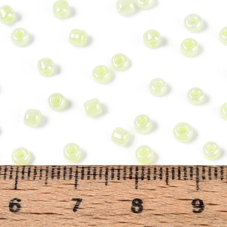 RA529 Koraliki szklane drobne seeds 8/0 okrągłe rokail 3mm 20g żółte perłowe