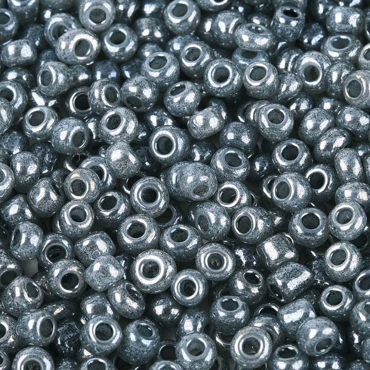 RA531 Koraliki szklane drobne seeds 8/0 okrągłe rokail 3mm 20g popielate perłowe