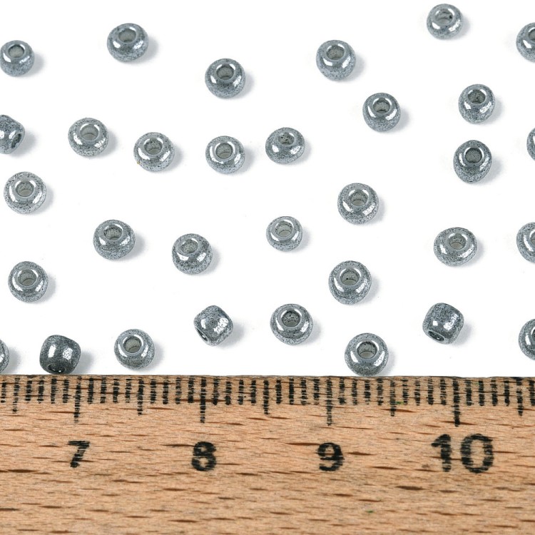 RA531 Koraliki szklane drobne seeds 8/0 okrągłe rokail 3mm 20g popielate perłowe