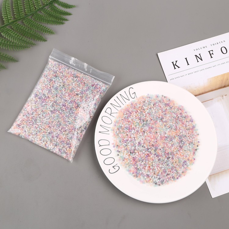RA532 Koraliki szklane drobne seeds 8/0 okrągłe rokail 3mm 20g mix perłowe
