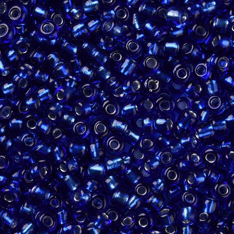 RA535 Koraliki szklane drobne seeds okrągłe rokail 3mm 20g szafirowe lined