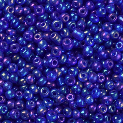 RA540 Koraliki szklane drobne seeds okrągłe rokail 3mm 20g niebieskie benzynka