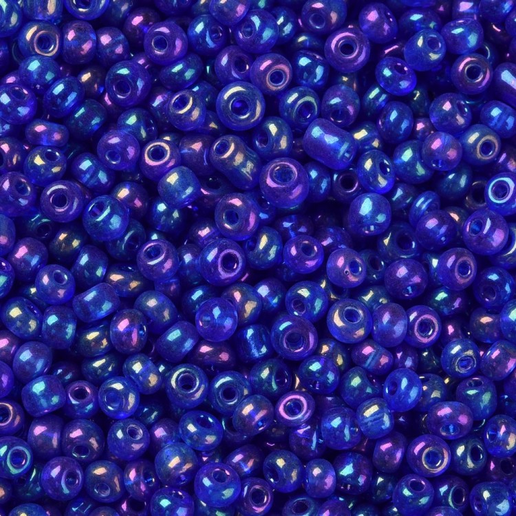 RA540 Koraliki szklane drobne seeds okrągłe rokail 3mm 20g niebieskie benzynka