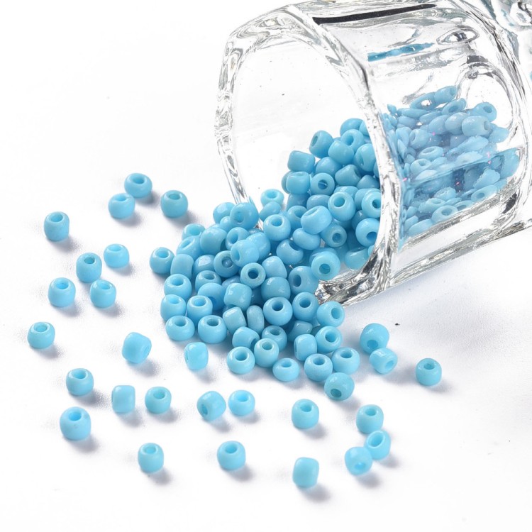 RA543 Koraliki szklane drobne seeds okrągłe rokail 3mm 20g niebieskie