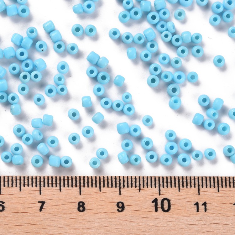 RA543 Koraliki szklane drobne seeds okrągłe rokail 3mm 20g niebieskie