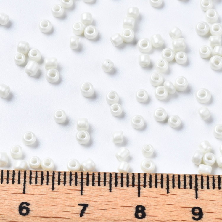 RA551 Koraliki szklane drobne seeds 12/0 okrągłe rokail 2mm 20g ecru perłowe