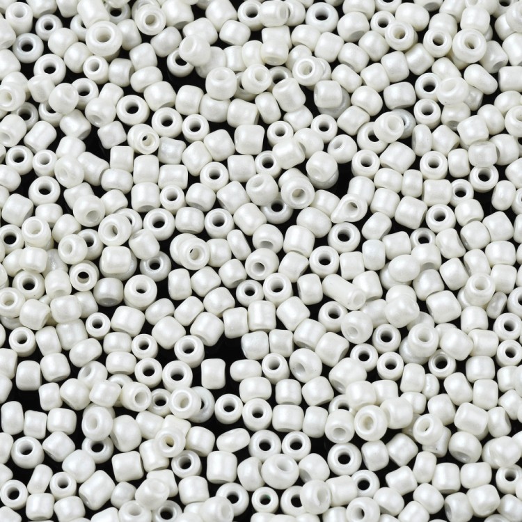 RA551 Koraliki szklane drobne seeds 12/0 okrągłe rokail 2mm 20g ecru perłowe