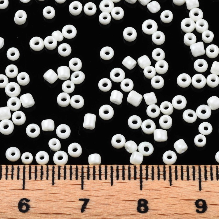 RA551 Koraliki szklane drobne seeds 12/0 okrągłe rokail 2mm 20g ecru perłowe