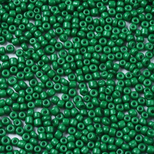 RA552 Koraliki szklane drobne seeds 12/0 okrągłe rokail 2mm 20g zielone