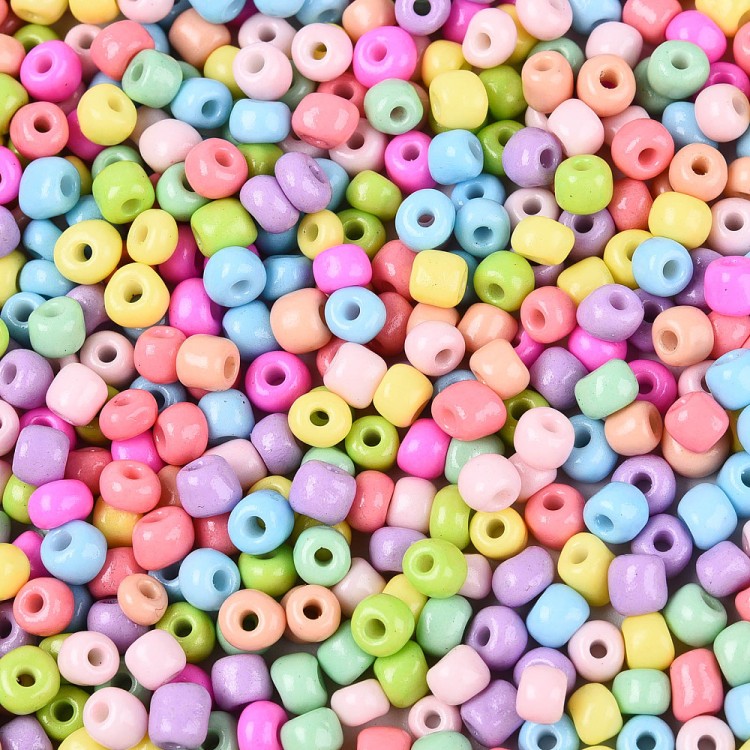 RA555 Koraliki szklane drobne seeds 6/0 okrągłe rokail 4mm 20g mix cukierkowy