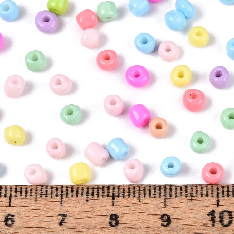 RA555 Koraliki szklane drobne seeds 6/0 okrągłe rokail 4mm 20g mix cukierkowy