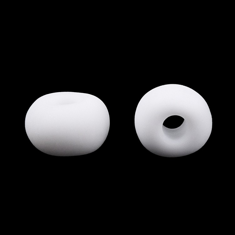 RA556 Koraliki szklane drobne seeds 6/0 okrągłe rokail 4mm 20g białe matowe