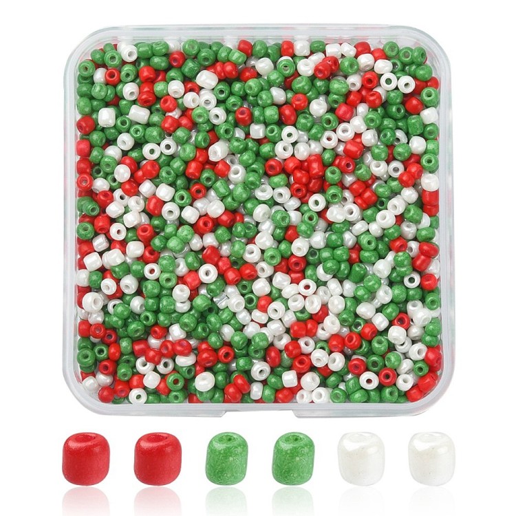 zra45 Zestaw koralików 3mm szklanych seeds rokail 55,5g - mix kolor