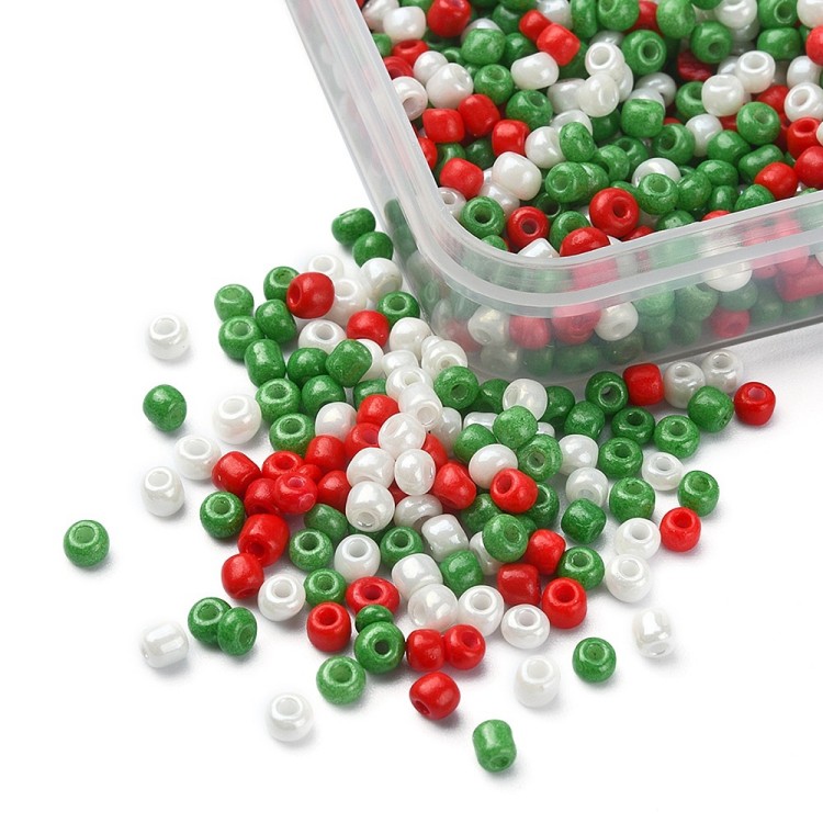 zra45 Zestaw koralików 3mm szklanych seeds rokail 55,5g - mix kolor