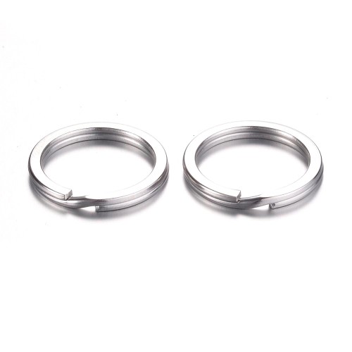 BRE262 Brelok do kluczy baza breloka kółko sprężynowe 32mm stal nierdzewna