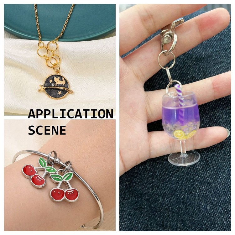 BRE264 Brelok do kluczy baza breloka kółko 25mm 5szt stal nierdzewna