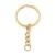 BRE265 Baza breloka brelok do kluczy kółko 30mm z łańcuszkiem stal nierdzewna (IP) złota 18K