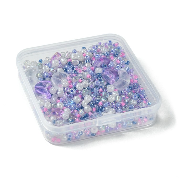 zra49 Zestaw koralików szklanych seeds rokail 45g - mix kolor