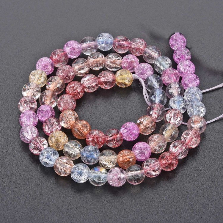 cra178 Koraliki crackle 4mm do sutasz beading sznur