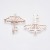 BEZ501 Zawieszka ramka do żywicy kluczyk wing rose gold 2szt