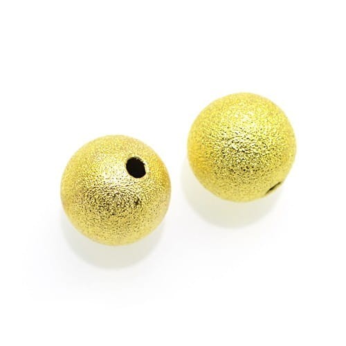 kd10mm Diamentowe kulki kuleczki koraliki 10mm złote 10szt