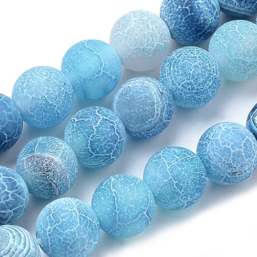 AGT119 Agat trawiony szroniony kamień naturalny koraliki kule 8mm