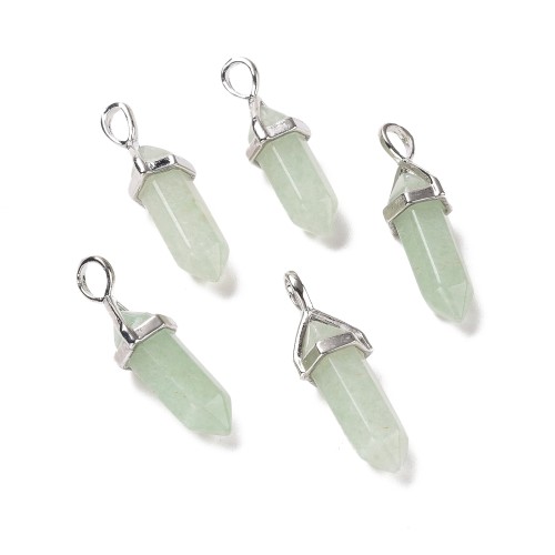 ZKA50 Zawieszka wisior z kamieniem naturalnym awenturynem 9,5x29mm