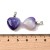 ZKA52 Zawieszka wisior serce serduszko z kamieniem naturalnym agatem pasiastym 15x18mm