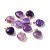 ZKA53 Zawieszka wisior serce serduszko z kamieniem naturalnym agatem pasiastym 15x18mm
