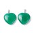 ZKA62 Zawieszka wisior serce serduszko z kamieniem naturalnym jadeitem malezyjskim 25x27mm
