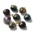 ZKA65 Zawieszka wisior serce serduszko z kamieniem agatem Moss 15x18mm