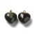 ZKA65 Zawieszka wisior serce serduszko z kamieniem agatem Moss 15x18mm
