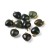 ZKA65 Zawieszka wisior serce serduszko z kamieniem agatem Moss 15x18mm