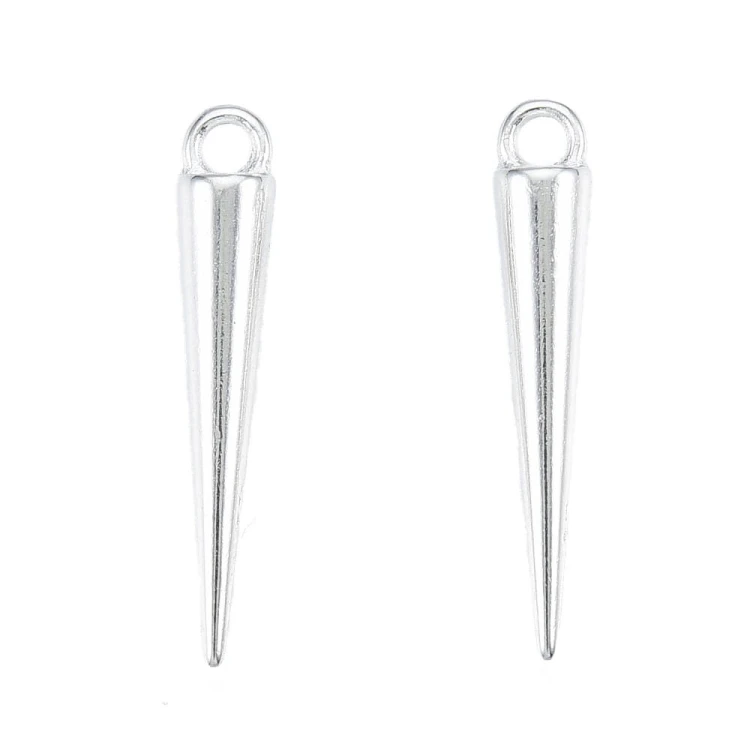 ZM70 Zawieszka metalowa do biżuterii kolec kolce 4,5x35mm punk gothic alternative