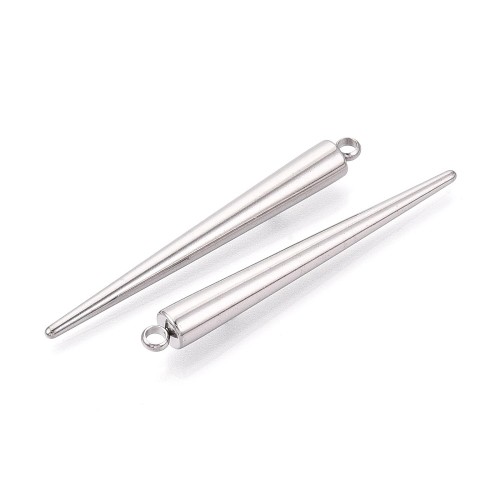 ZSS332 Zawieszka metalowa do biżuterii kolec kolce 6x54mm punk gothic stal nierdzewna