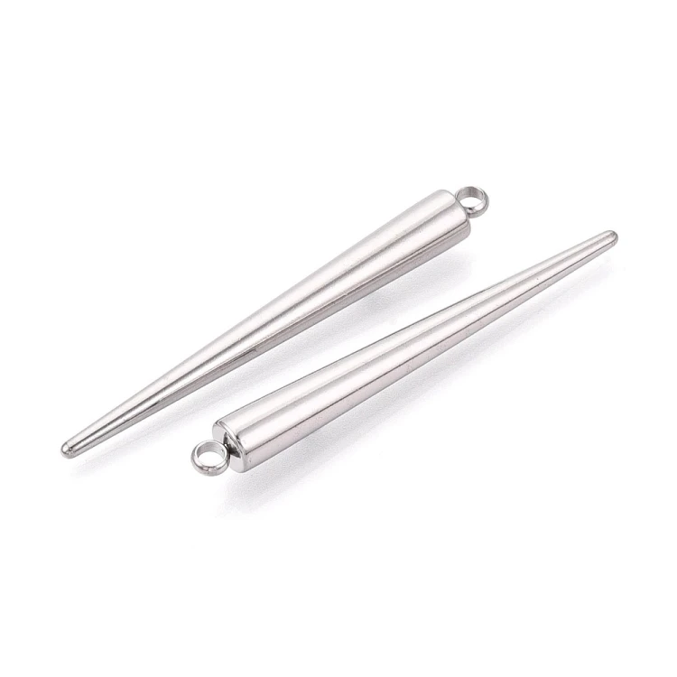 ZSS332 Zawieszka metalowa do biżuterii kolec kolce 6x54mm punk gothic stal nierdzewna