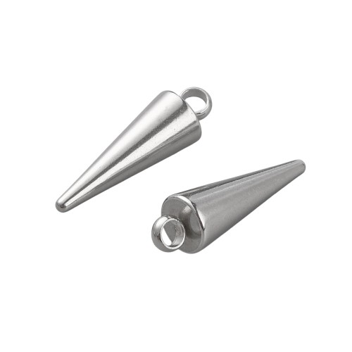 ZSS334 Zawieszka metalowa do biżuterii kolec kolce 5x16mm punk gothic stal nierdzewna